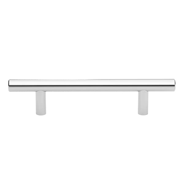 Gliderite Hardware 3-3/4 in. Center to Center Polished Chrome Solid Steel Bar Pull - 5001-96-PC 5001-96-PC-1 - main